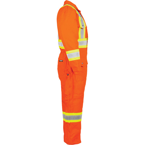 High-Visibility Lined Canvas Overalls, 2X-Large, High Visibility Orange Equipex