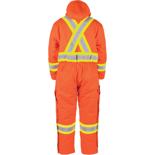 High-Visibility Lined Canvas Overalls, 2X-Large, High Visibility Orange Equipex
