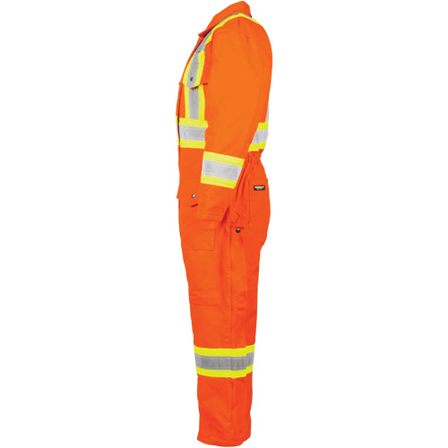 High-Visibility Lined Canvas Overalls, 2X-Large, High Visibility Orange Equipex