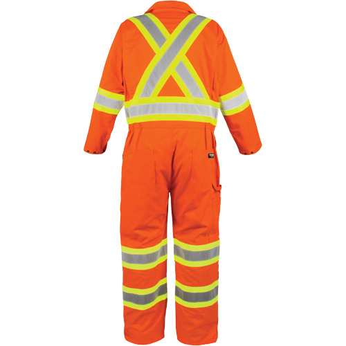 High-Visibility Unlined Coveralls, Medium, High Visibility Orange Equipex