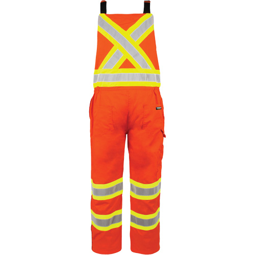 Salopette non doubl&eacute;e haute visibilit&eacute;, Grand, Orange haute visibilit&eacute; Equipex