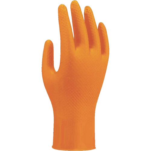 Gants jetables haute visibilit&eacute; 709HVO, 11/2T-Grand, Nitrile, 8 mils, Sans poudre, Orange Equipex