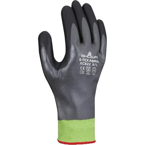 S-TEX Alpha XC822 Cut-Resistant Gloves, Size Medium/7, 18 Gauge, Nitrile Coated, Tungsten Shell, ASTM ANSI Level A6 Equipex