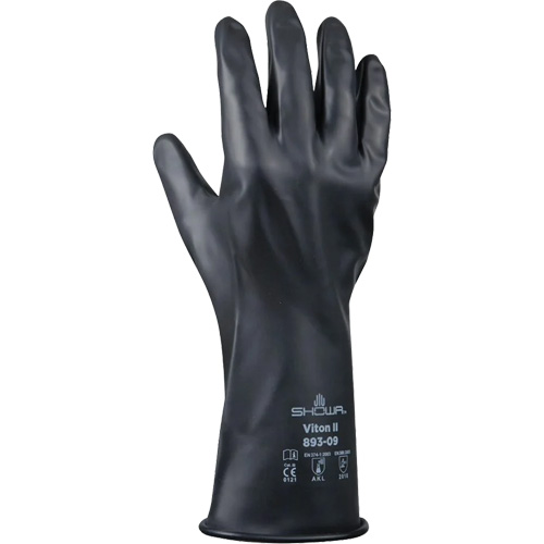 893 Chemical & Acid Resistant Gloves, Size X-Large/10, 12" L, Butyl Rubber/Viton&reg;, 12-mil Equipex