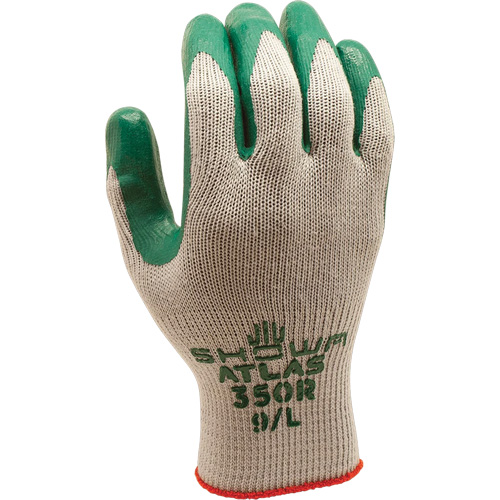 ATLAS 350 Gloves, 8/Medium, Nitrile Coating, 10 Gauge, Polyester/Cotton Shell Equipex