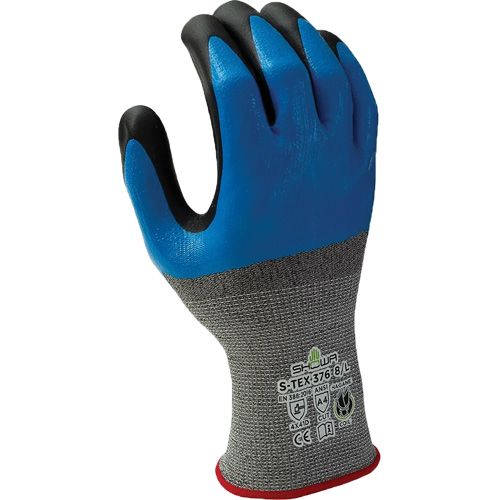 376 Cut-Resistant Gloves, 10/2X-Large, Nitrile/Foam Nitrile Coating, 13 Gauge, Polyester/Stainless Steel Shell Equipex