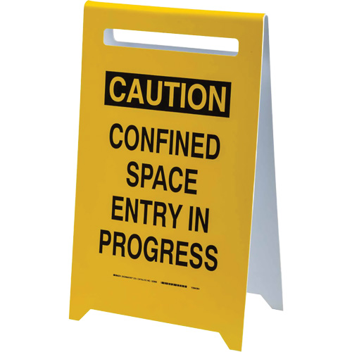 Panneau de sol “Caution Confined Space Entry In Progress”, Anglais Equipex
