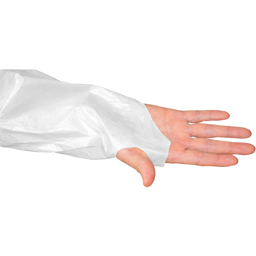CoverMe Gown with Thumbholes, One Size, White, Polyethylene Equipex