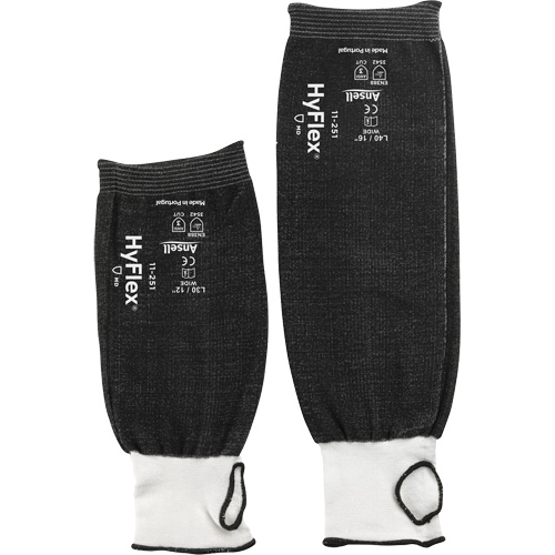 HyFlex 11-251 Extra Wide Protective Sleeve, Intercept, 18", ASTM ANSI Level A3, Black Equipex