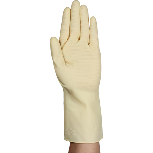 Gants naturels et l&eacute;gers AlphaTec 87-137, Taille 7, 11,8" lo, Latex de caoutchouc, 16 mils Equipex
