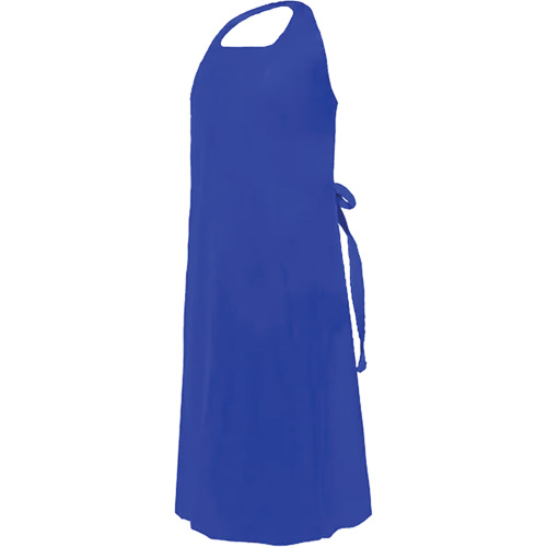 CoverMe Apron with Die-Cut Neck, Polyurethane, 45" L x 35" W, Blue Equipex