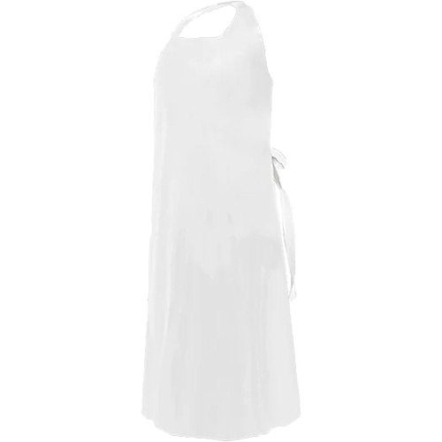 Tablier CoverMe avec encolure d&eacute;coup&eacute;e, Polyur&eacute;thane, 45" lo x 35" la, Blanc Equipex