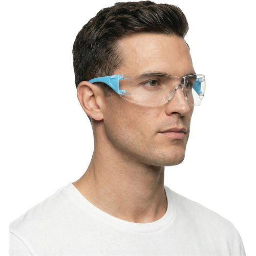 Lunettes de s&eacute;curit&eacute; bleu/blanc Adapt Lite, Lentille Transparent, Antibu&eacute;e/Anti-&eacute;gratignures, ANSI Z87+/R&eacute;pond ou surpasse la norme CSA Z94.3 Equipex