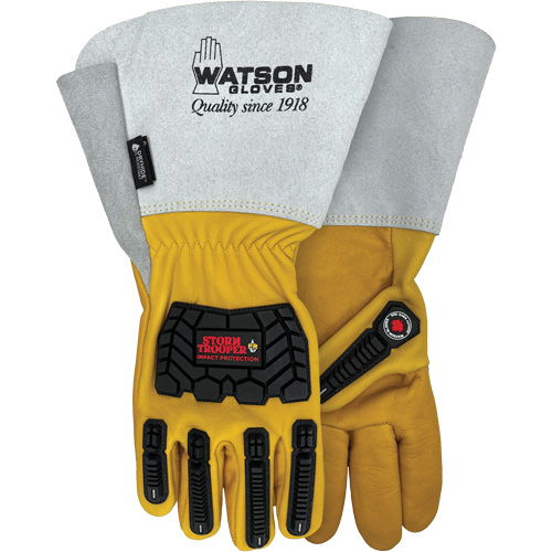 Storm Trooper Water-Resistant Gloves, 2X-Large, Cowhide Palm, Gauntlet Cuff Equipex
