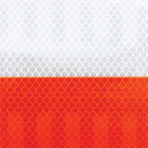 Pellicule souple pour chantiers routiers &agrave; haute intensit&eacute; 382VHIP, 5" la x 150' lo, Orange et blanc Equipex