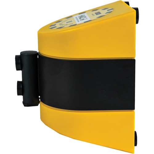 HAZLOK Safety Barrier System, Plastic, Magnetic Mount, 30', Black and Yellow Tape Equipex