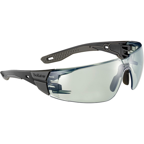 Lunettes de s&eacute;curit&eacute; RUSH+ 2.0 avec monture noire et grise, M/G, Lentille Gris/IR 1.7, Antibu&eacute;e/Anti-&eacute;gratignures, ANSI Z87+ Equipex