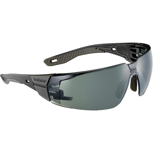 Lunettes de s&eacute;curit&eacute; RUSH+ 2.0 avec monture noire et grise, M/G, Lentille Gris/3,0, Antibu&eacute;e/Anti-&eacute;gratignures, ANSI Z87+ Equipex