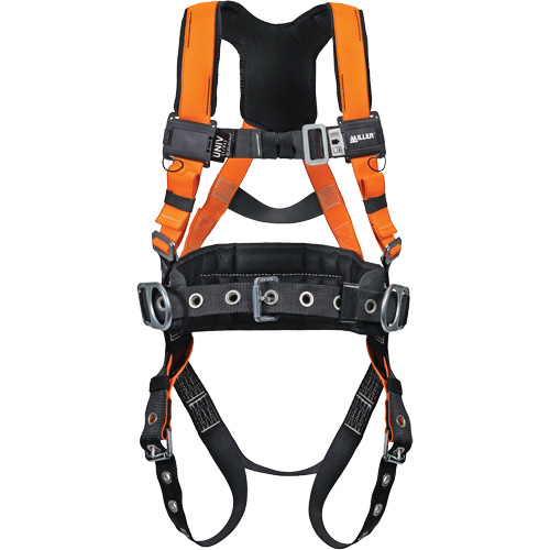 Harnais complet pour entrepreneur Miller Titan avec connecteur PFL/SRL et coussin lombaire, Certifi&eacute;e CSA, Classe AP, Moyen/Petit, Cap. 420 lb Equipex