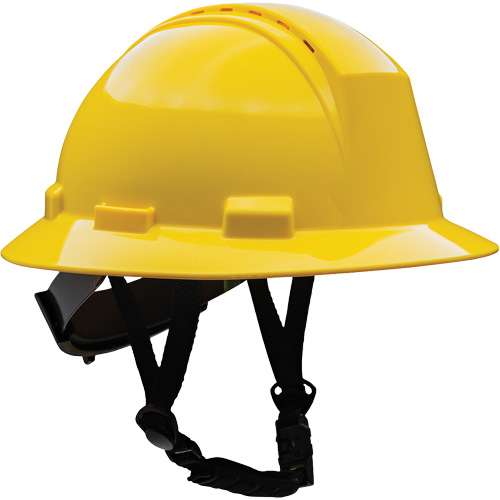 Kilimanjaro Full Brim Safety Helmet with HDPE Shell, Meets CSA Type 2, Ratchet Suspension, Vented Equipex