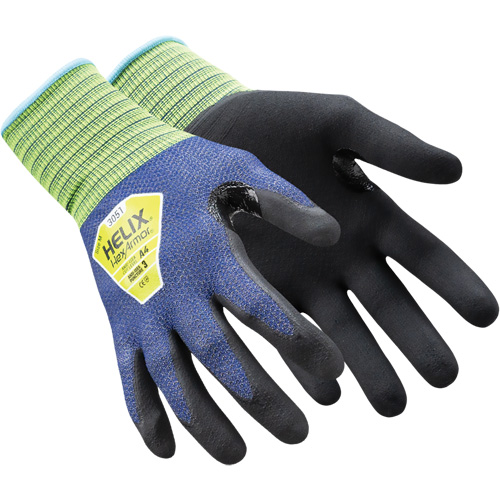 Helix&reg; 3051 Thin Work Gloves, 8/Medium, 21 Gauge, Foam Nitrile Coated, ASTM ANSI Level A4/EN 388 Level D Equipex