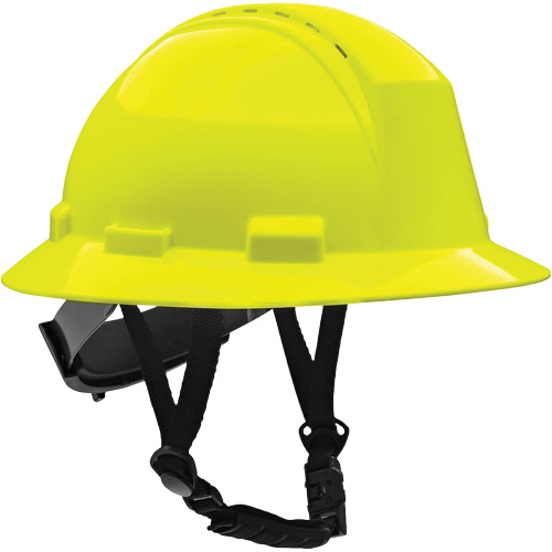 Kilimanjaro Full Brim Safety Helmet with HDPE Shell, Meets CSA Type 2, Ratchet Suspension, Vented Equipex