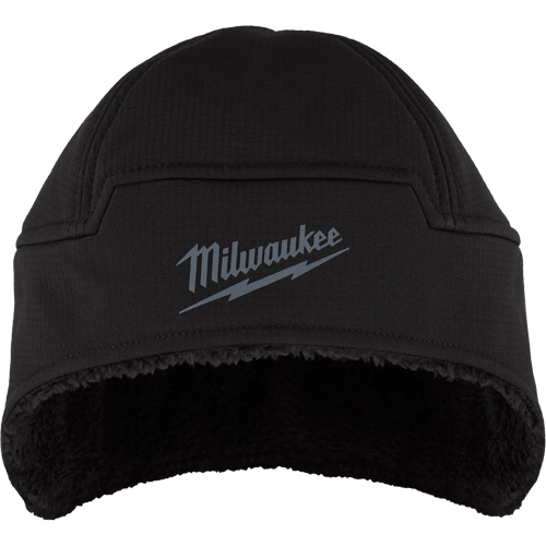 Secure Low-Profile Sherpa-Lined Beanie, Polyester Lining, Medium/Small, Black Equipex