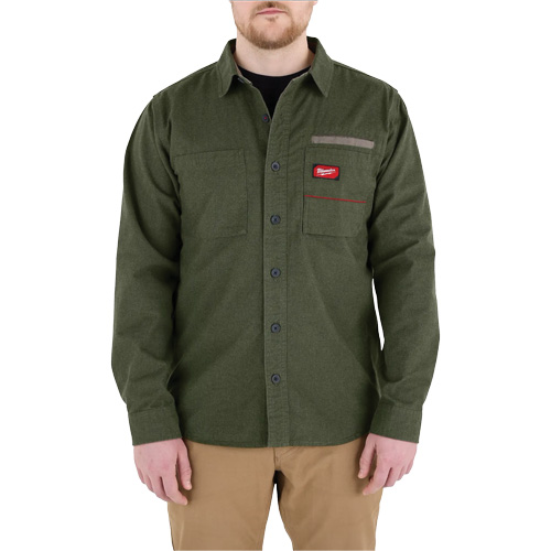 GRIDIRON Flannel Shirt, Men's, Small, Green Equipex