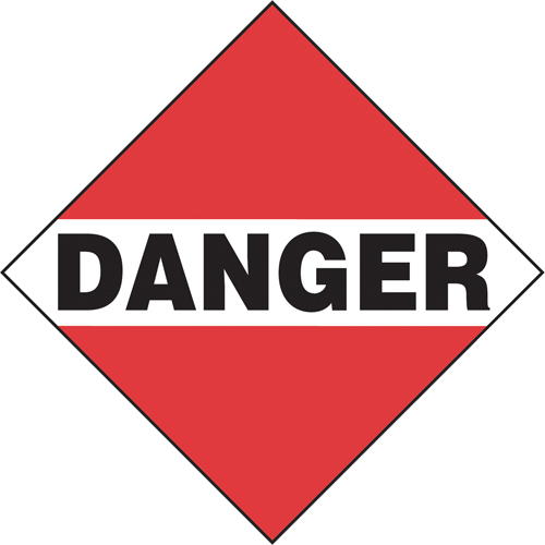 Plaque-&eacute;tiquette TMD danger chargement commun, Plastique Equipex