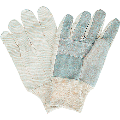 Gants de travail d'usage standard, Grand, Paume en Cuir de vache refendu Equipex