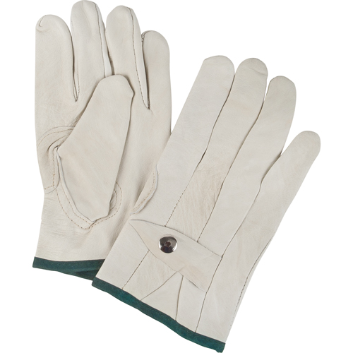 Standard-Duty Ropers Gloves, Medium, Grain Cowhide Palm Equipex