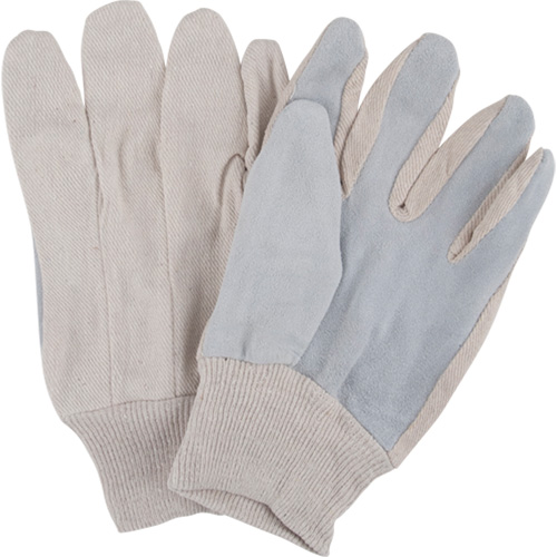 Gants de travail d'usage standard, Grand, Paume en Cuir de vache refendu Equipex