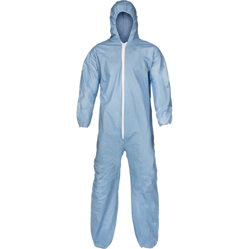 Pyrolon&reg; Plus 2 FR Coveralls, Small, Blue, FR Treated Fabric Equipex