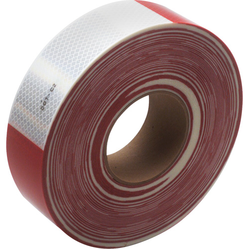 3M Scotchlite Diamond Grade Conspicuity Sheeting Series 983, 2" W x 150' L, Red & White Equipex