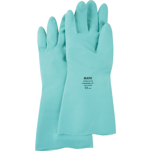StanSolv&reg; Z-Pattern Grip Gloves, Size 6/X-Small, 13" L, Nitrile, 15-mil Equipex