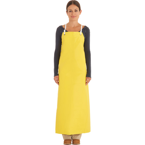 Tablier robuste renforc&eacute;, N&eacute;opr&egrave;ne, 45" lo x 35" la, Jaune Equipex