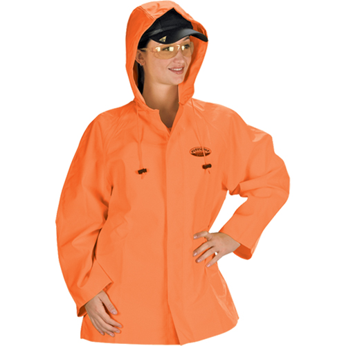 Hurricane Flame Retardant/Oil Resistant Rain Suits - Jacket, 4X-Large, High Visibility Orange Equipex