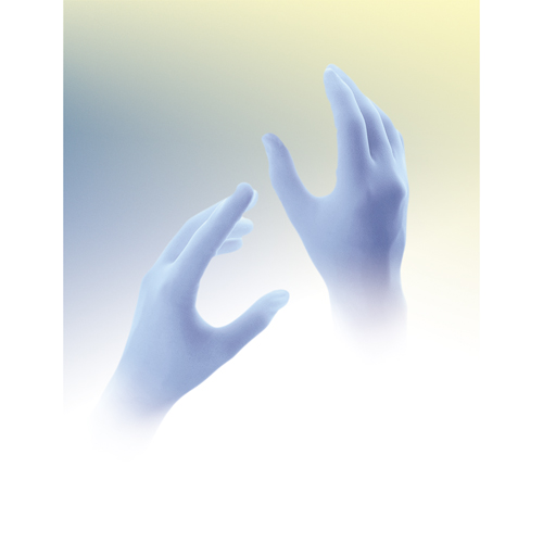 Gants jetables Qualatrile QRP, Moyen, Nitrile, 5 mils, Sans poudre, Bleu Equipex