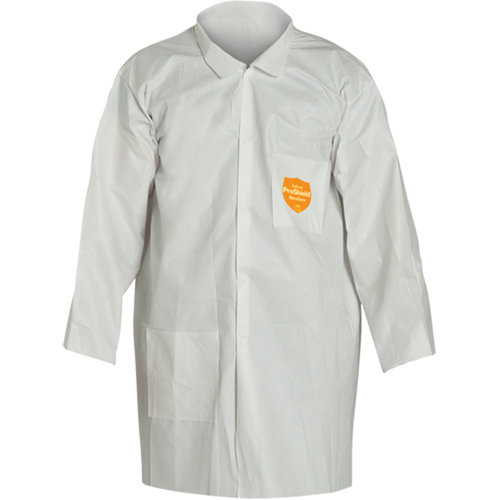 ProShield&reg; 60 Lab Coat, Microporous/Polypropylene, White, Medium Equipex