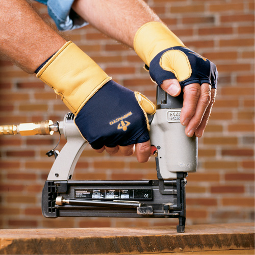 Gants de protection sup&eacute;rieure contre les impacts & les microtraumarismes r&eacute;p&eacute;t&eacute;s, main gauche, Taille T-petit, Paume Cuir fleur Equipex