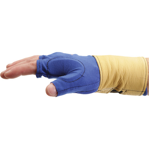 Fingerless Glove Liner with Wrist Restrainer, Size X-Small, Poly-Cotton Palm Equipex