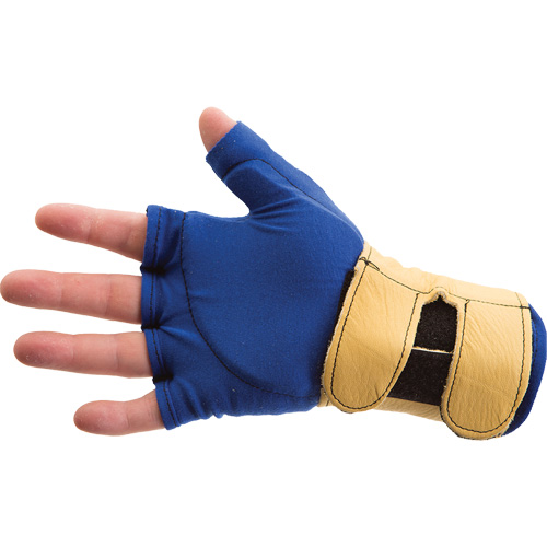 Fingerless Glove Liner with Wrist Restrainer, Size X-Small, Poly-Cotton Palm Equipex