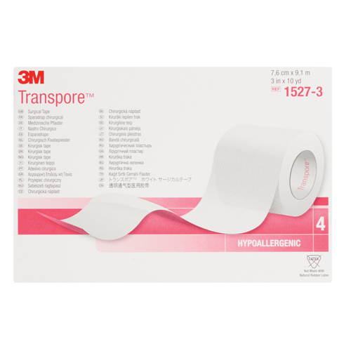 Ruban chirurgical Transpore de 3M, Classe 1, 30' lo x 3" la Equipex