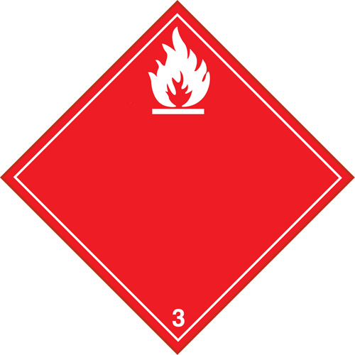 Flammable Liquids TDG Placard, Plastic Equipex