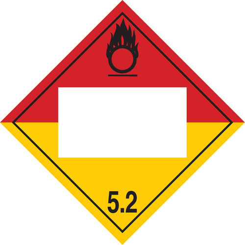 Plaque-&eacute;tiquette TMD peroxyde organique, Plastique Equipex