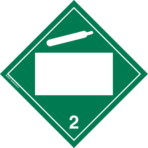 Non-Toxic Gas TDG Placard, Plastic Equipex