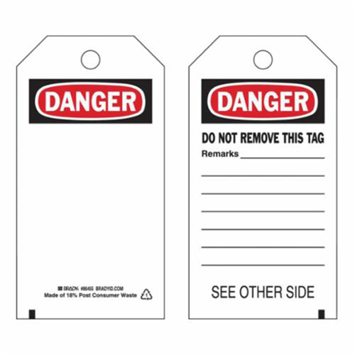&eacute;tiquettes de s&eacute;curit&eacute; auto-plastifiantes, Polyester, 3" la x 5-3/4" h, Anglais Equipex
