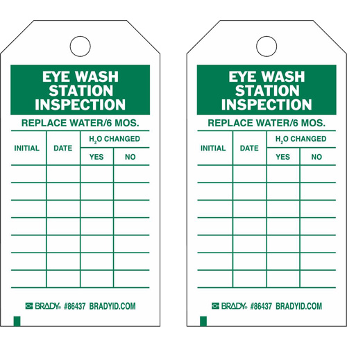 &eacute;tiquettes de rapport d'inspection, Polyester, 4" la x 7" h, Anglais Equipex