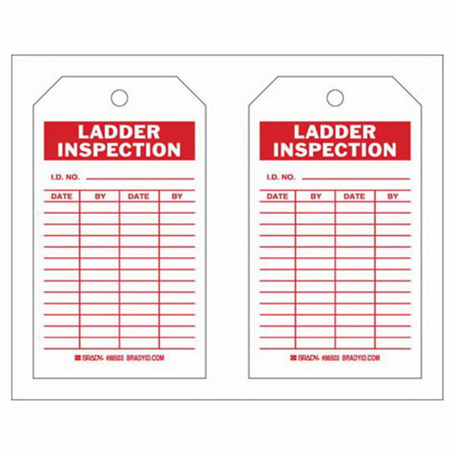&eacute;tiquettes de rapport d'inspection, Polyester, 4" la x 7" h, Anglais Equipex