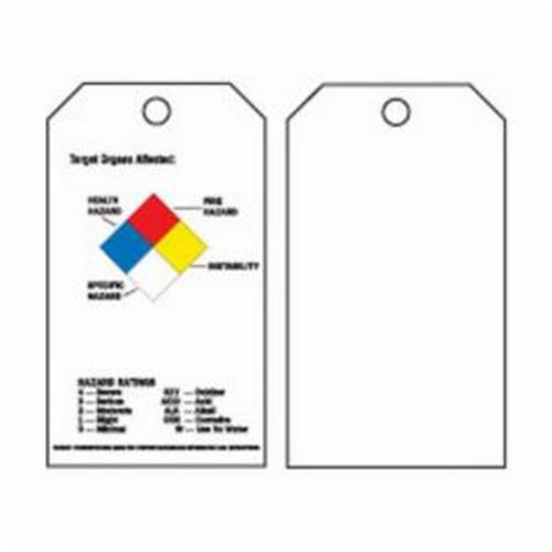 Self-Laminating Right-To-Know Tags, Polyester, 3" W x 5-3/4" H, English Equipex